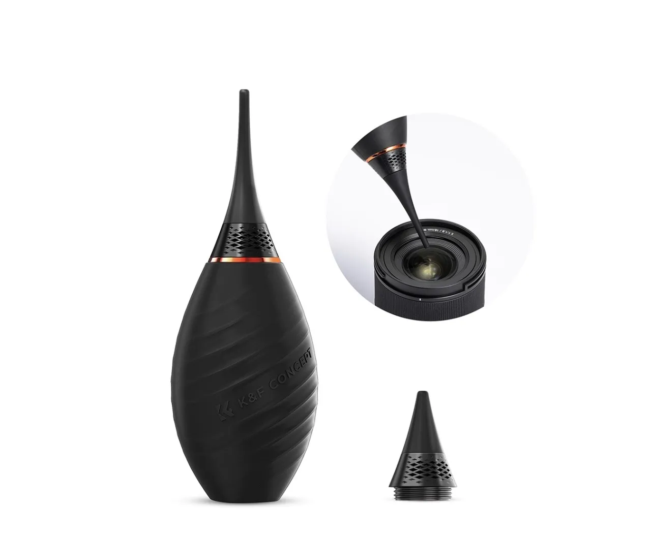 K&F Concept (KF08.041) - Air Blower with Long Nozzle/Short Nozzle Switch Design for Camera and Lenses