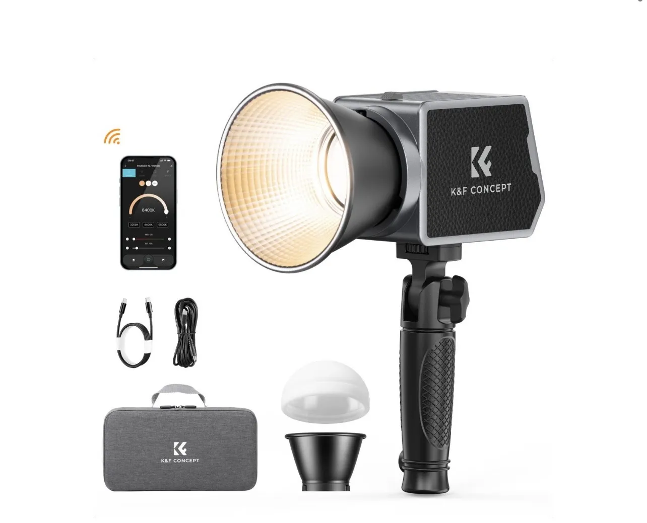 K&F Concept (KF34.045) PL-60B 60W COB Photography Light with Built-in 4500mAh Battery